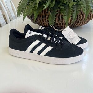 NWT Men’s Adidas Suede VL Court 2.0 Black White Size 13 DA98535 Skateboard Shoes